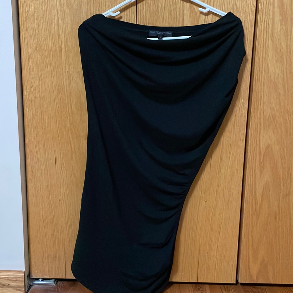 Marcella NYC moda asymmetric cap sleeve top